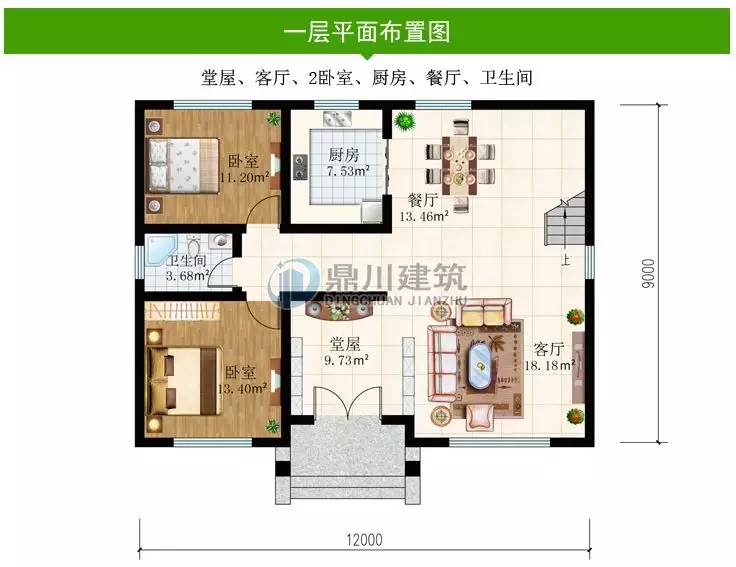 【新品】12×9 二層帶堂屋露臺經濟型小別墅，回村建只要26萬！