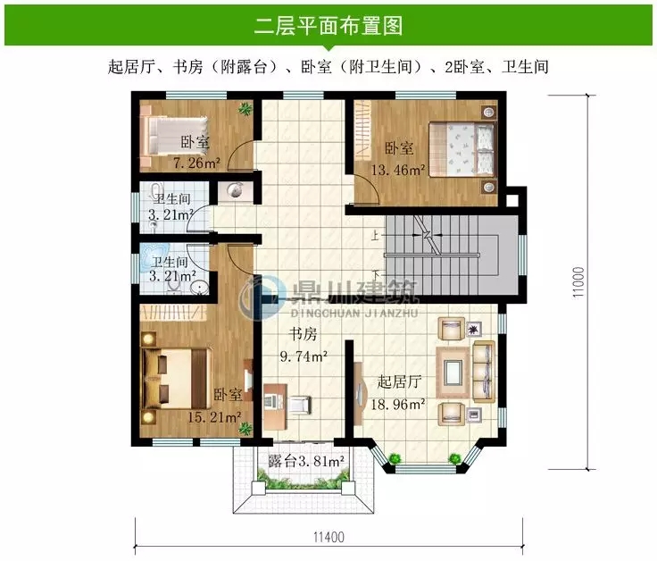 【新品】11×11米，三層小別墅，6間臥室+大露臺(tái)功能齊全！