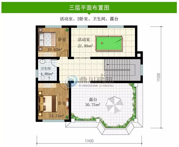 【新品】11×11米，三層小別墅，6間臥室+大露臺(tái)功能齊全！